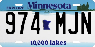 MN license plate 974MJN