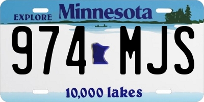 MN license plate 974MJS