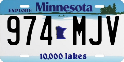 MN license plate 974MJV