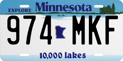 MN license plate 974MKF
