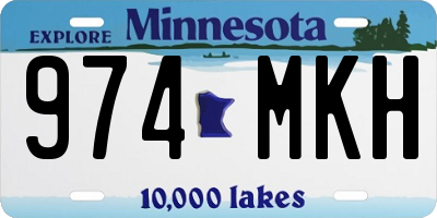 MN license plate 974MKH