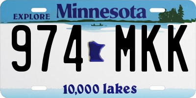 MN license plate 974MKK