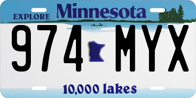 MN license plate 974MYX