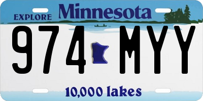 MN license plate 974MYY