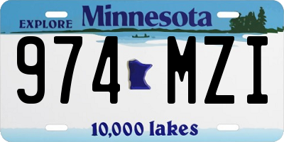 MN license plate 974MZI