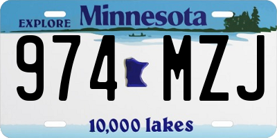 MN license plate 974MZJ