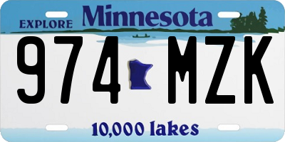 MN license plate 974MZK