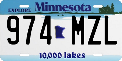 MN license plate 974MZL