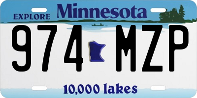 MN license plate 974MZP