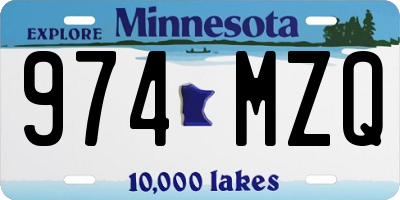 MN license plate 974MZQ