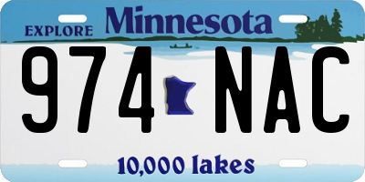 MN license plate 974NAC