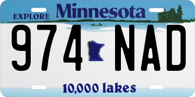 MN license plate 974NAD