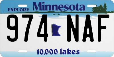 MN license plate 974NAF