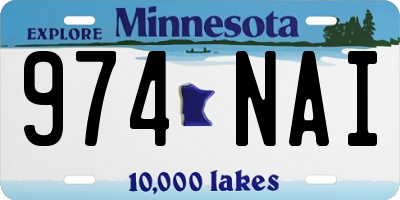 MN license plate 974NAI