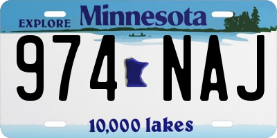 MN license plate 974NAJ