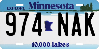 MN license plate 974NAK