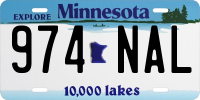 MN license plate 974NAL