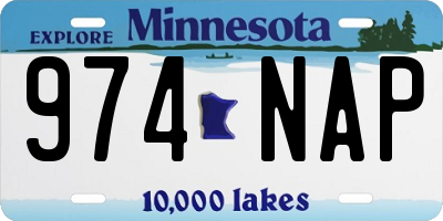MN license plate 974NAP