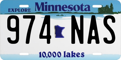 MN license plate 974NAS