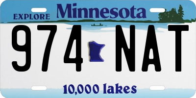 MN license plate 974NAT