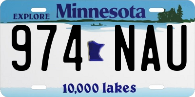 MN license plate 974NAU
