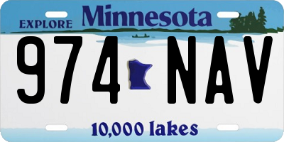 MN license plate 974NAV