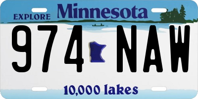 MN license plate 974NAW