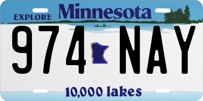 MN license plate 974NAY