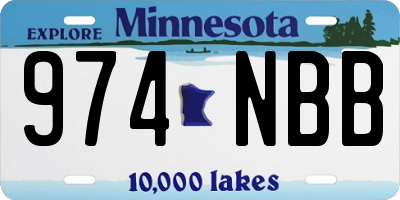 MN license plate 974NBB
