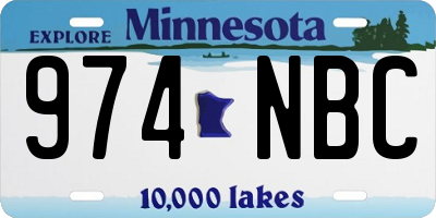 MN license plate 974NBC
