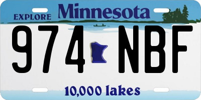 MN license plate 974NBF