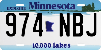 MN license plate 974NBJ