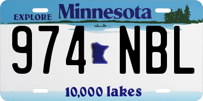 MN license plate 974NBL