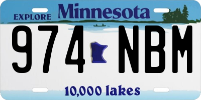 MN license plate 974NBM