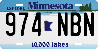 MN license plate 974NBN