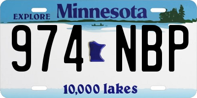 MN license plate 974NBP