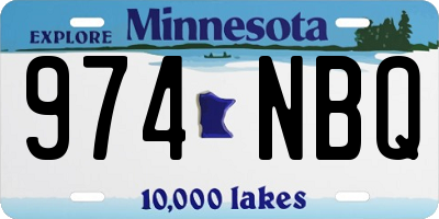 MN license plate 974NBQ