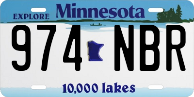 MN license plate 974NBR