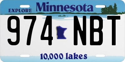 MN license plate 974NBT