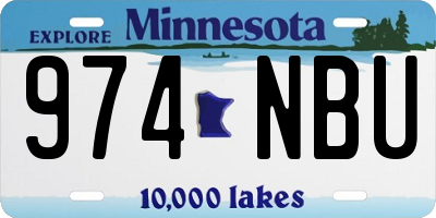 MN license plate 974NBU