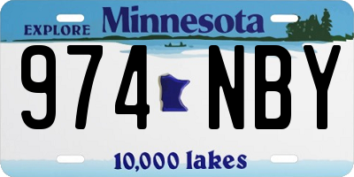 MN license plate 974NBY