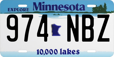 MN license plate 974NBZ