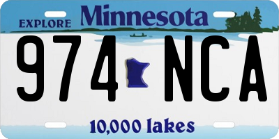 MN license plate 974NCA