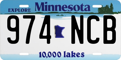 MN license plate 974NCB