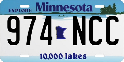 MN license plate 974NCC