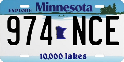MN license plate 974NCE