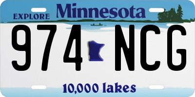 MN license plate 974NCG