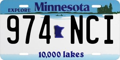 MN license plate 974NCI