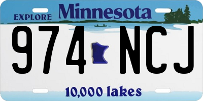 MN license plate 974NCJ