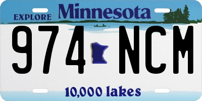 MN license plate 974NCM